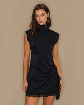 Blue Turtle Lace Mini Dress