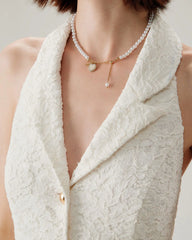 White Lace Collared Sleeveless Mini Dress