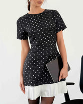 Black Polka Dot Mini Dress