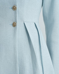 Blue Collar Button Mini Dress