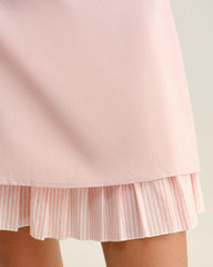 Pink Contrast A-Line Slip Mini Dress